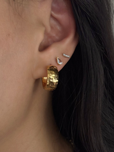 Load image into Gallery viewer, Hammered Hoops (SS)