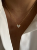 White Heart Necklace