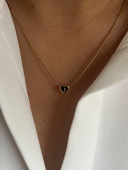 Heart Initial Necklace