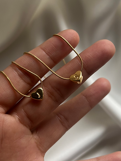 Heart Initial Necklace