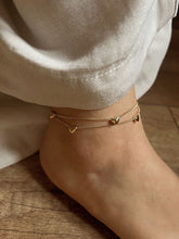Load image into Gallery viewer, Double Layer Heart Anklet

