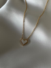White Heart Necklace