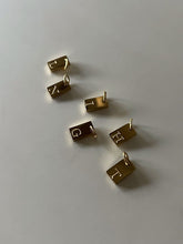 Load image into Gallery viewer, Bar Initial Necklace (with stone pendant)
