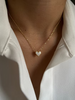 White Heart Necklace